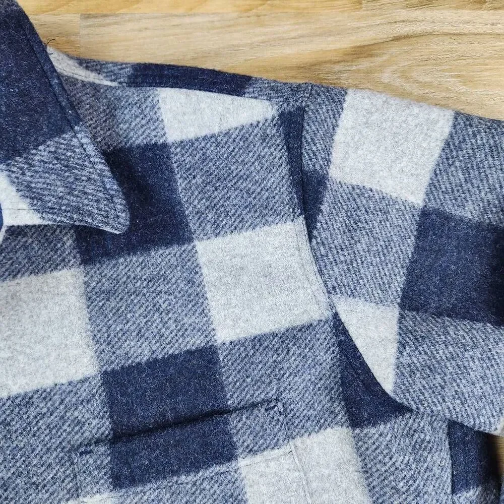 🩵NWT Banana Republic Blue Downtown Plaid Heritage Jacket Men's Large